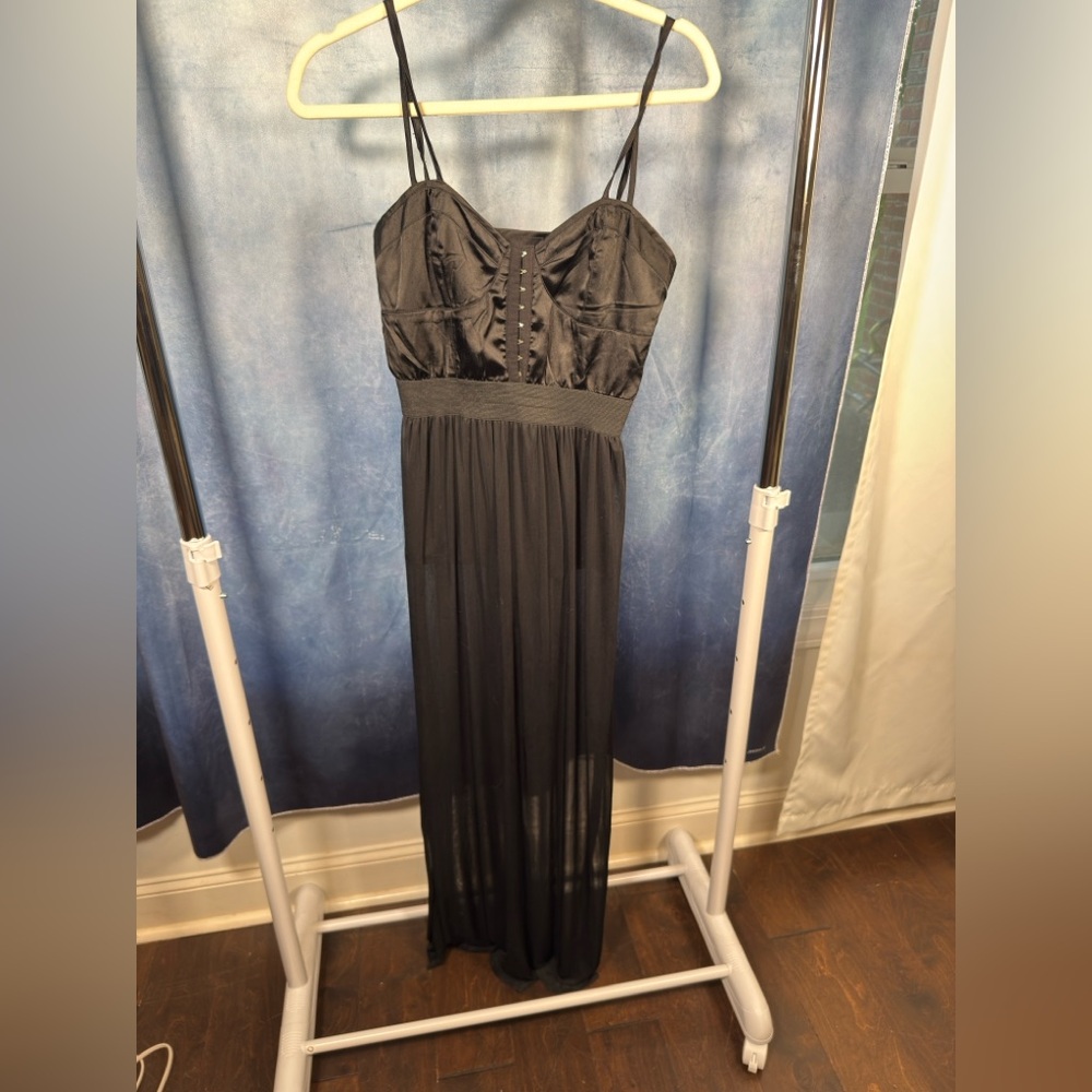 Black Maxi Bodysuit Dress